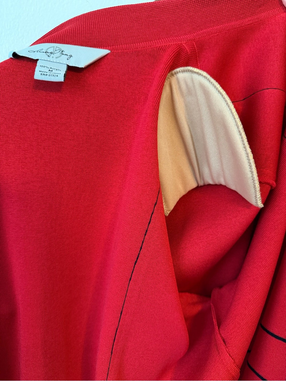 Ming Wang Open-Front Blazer with Shoulder Pads and Tank Top - Picture 12 of 15